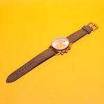 Chronograph Dial Leather Strap Analog Watch For Men