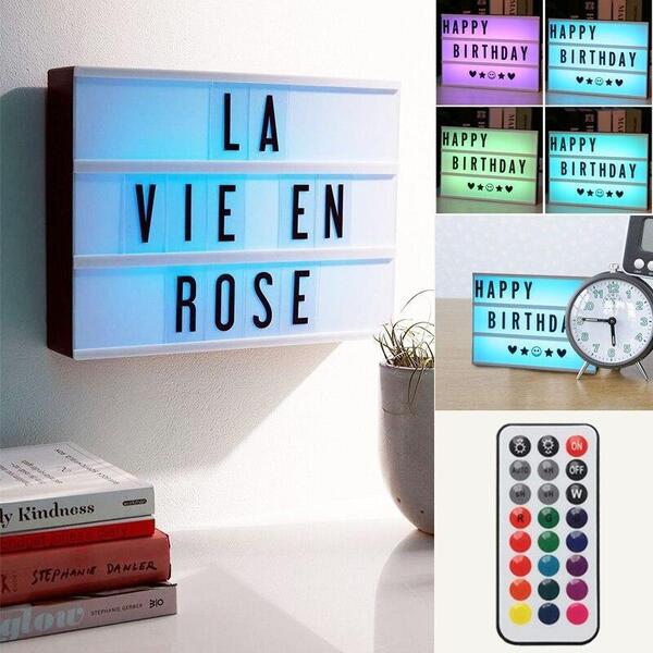 Cinematic Color Changing Box Night Lamp with Remote Control Lightbox