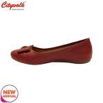 City Walk Red Color Close Shoes For Women