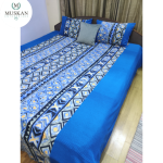 Cobalt blue Joint Printed Polar Winter Bedsheet