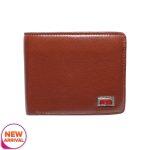 Coffee Brown BF Leather Plain Design Rectangle Wallet For Men