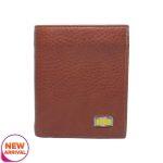 Coffee Brown BF Leather Plain Design Square Wallet For Men