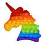 Colorful Push Pop Bubble Sensory Anti-stress Popit Fidget Toy Unicorn