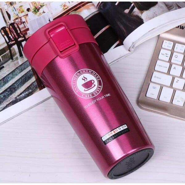 Colourful Stainless Steel Vacuum Insulated Travel and Mug -Insulated Cup for Hot & Cold Drinks, Travel Thermos Flask with Lid