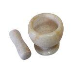 Craftera Marble khalbatta Okhli Masher (Mortar And Pestle Set)