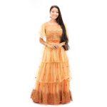 Ruffle Design Lehenga & Blouse Set For Women