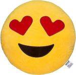 Cute Soft Emoji Pillow 12 inch Stuffed Playing Pillow Plush Toys Doll for Kids Girlfriend Friends Love on Birthday
