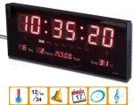Digital Calendar Large Digital Display Led Wall Clock With Date And Temperature-JH-3615 (Black)