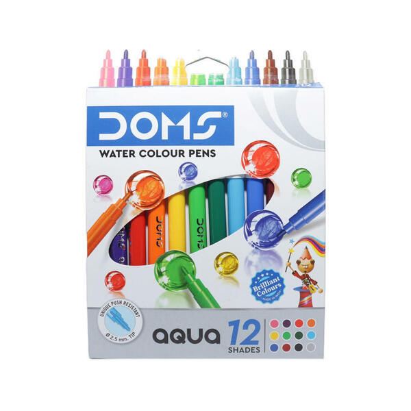 Doms Water Colour Pens 12 Shades