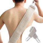 Double-faced Exfoliating Back Strap Shower Loofah Body Scrubber Soft Bath Towel