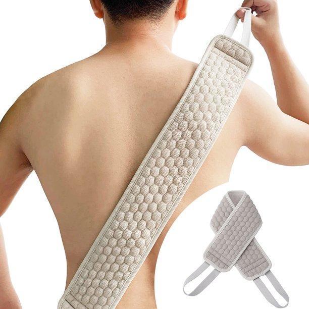 Double-faced Exfoliating Back Strap Shower Loofah Body Scrubber Soft Bath Towel