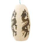 Dragon Design White Lokta Paper Printed Handmade Lamp Shades Size 11*25 Inch