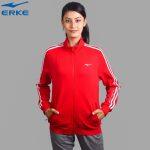 ERKE Full Zip Sweatshirt Red For Women 12219114280-205