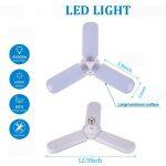 Foldable Fan Blade LED Bulb Light