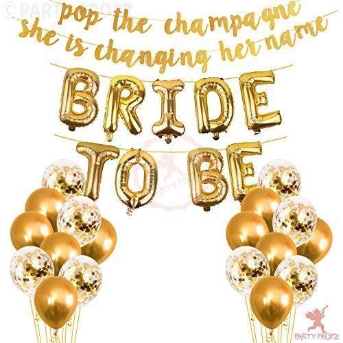 Gold Bride To Be Foil Balloon 16 Inch Ballons For New Party Props Celebration Bachelorette Bridal Shower Party Decoration Supplies