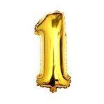 Gold Foil Balloon Number 1 For Party