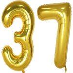 Gold Foil Balloon Number 37 For Party