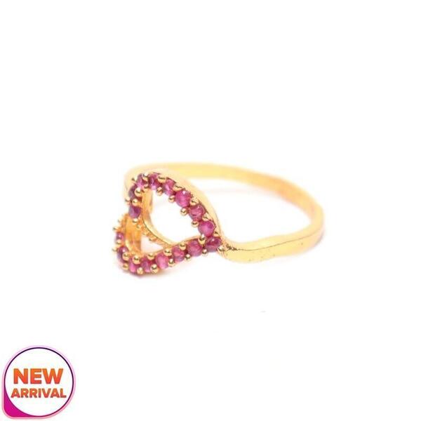 Gold Plated Ruby Ring For Women