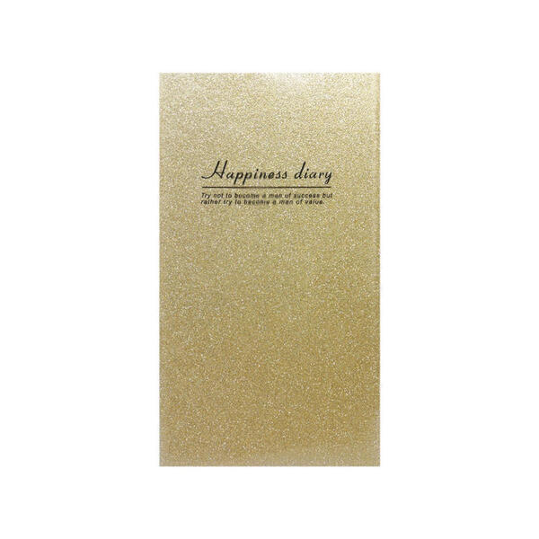 Golden Glitter Happiness Diary Printed Notebook S