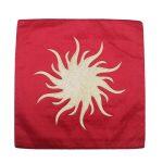 Golden Red Fabric Material Star Design Cushion Cover 16*16 Inches