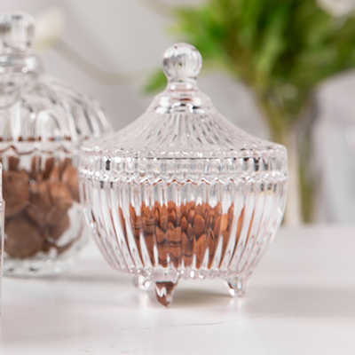 Apple Glass Candy Jar Dry Fruits Jar With Glass Lid