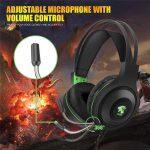 Hamtod Gaming Headset V5000 7.1 Channel Surround Sound Usb Led Light Noise Cancelling Over Ear Gaming Headphone With Mic For Pc Laptop