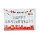 Happy Anniversary Banner, Anniversary Decorations, Balloon For Anniversary
