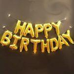 Happy Birthday Foil Balloons ( Golden )