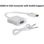 HDMI to VGA Audio 1080P Adapter Cable Converter for TV HD PC Laptop Monitor