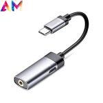 Headphone Splitter Type C to 3.5mm Jack Adapter 2 in 1 Charger Accessories Cables & Audio Connector Earphone Splitter