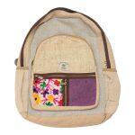 Hemp Backpack Flower Print For Men
