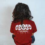 Hills & Clouds Graphic Series T-Shirt [Aham Bramasmi (Skull)] {Maroon} For Men