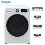 Hisense 10Kg Inverter Technology Front Loading Fully Automatic Washing Machine-Wfbl1014V