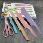 HOT Color Stainless Steel Kitchen Knife Set Tool 6-Piece Chef Slicer Paring Knife Vegetable Cooking Tool