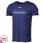 Hummel Blue Cotton T-Shirt For Men