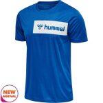Hummel Blue Polyester T-Shirt For Men