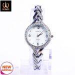 Image Color Fancy Ladies Watches- Stone Dial (Silver & White)