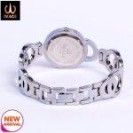Image Color Fancy Ladies Watches- Stone Rim ( Silver & Black )