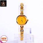 Image Color Fancy Ladies Watches- Stoned Strap (Golden)