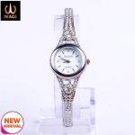 Image Color Fancy Ladies Watches- Stoned Strap ( Silver & White )