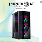 Imperion Kinetic 361 Tempered Glass Gaming Casing ATX Free 4 RGB Fan