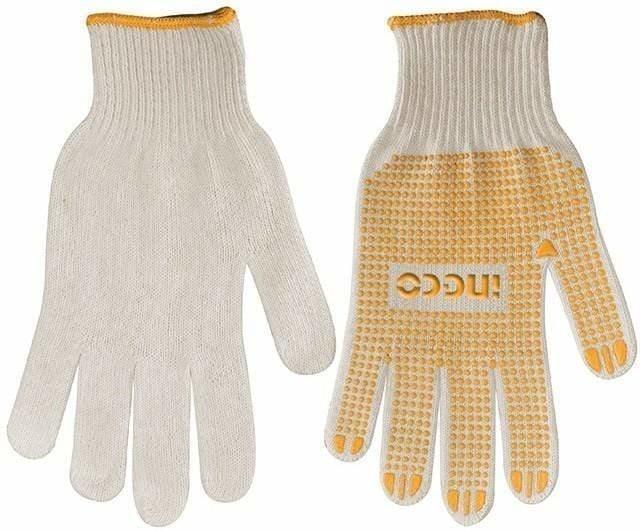 Ingco Knitted & PVC Dots Gloves HGVK05
