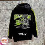 900# BLACK Zero Team Fleece Inside Hoodie For Men