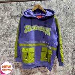 900# PURPLE Zero Team Fleece Inside Hoodie For Men