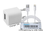 iPhone USB Charger 5W & Lightning to USB Cable (iPhone 5/5S 6/6 Plus & iPad Air/Mini etc)