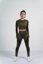 Jyan Athletics Ladies Stretchable Gym Set Tops And Leggings Gymwear For Gym, Zumba, Yoga, Dancing, Hiking
