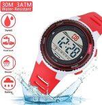 Kids Digital Waterproof Back-Light Alarm Stopwatch Multi-Functional Backlight Watch For Children