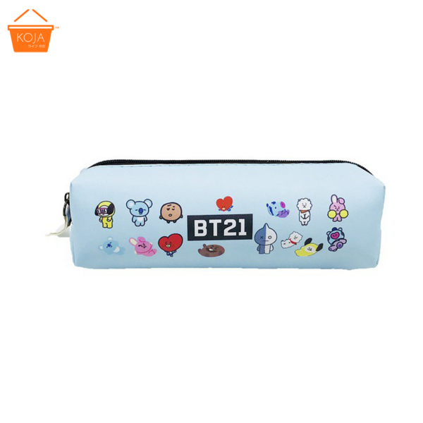 KOJA Kpop BTS BT21 Bangtan Boys Laser Canvas Pencil Case