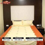 Korean Embroidery Double Bedsheet with 2 Pillow Covers
