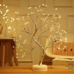 Led Desk Tree Lamp, Desk Table Decor 36 Pearl LED Lights